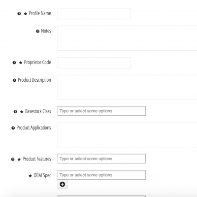 List your product profiles
